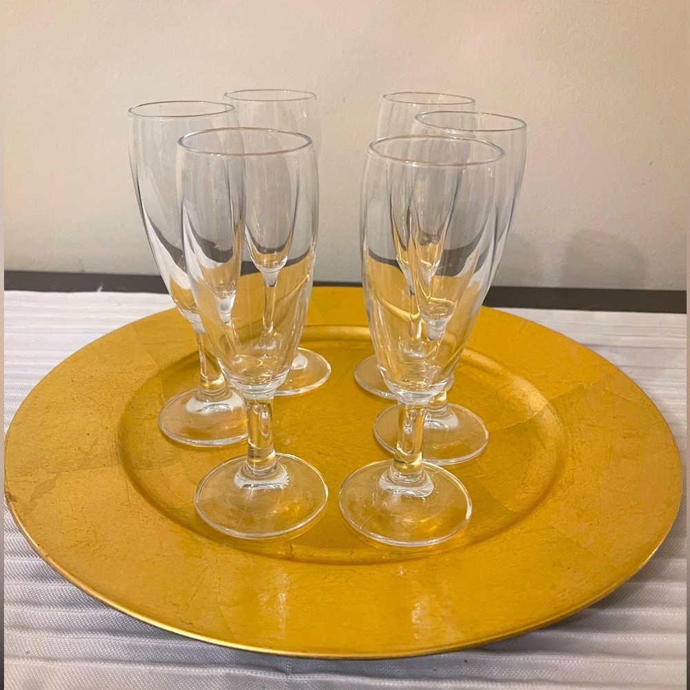 Glass set of 6 
6Champagne Flute,Clear Champagne Glasses